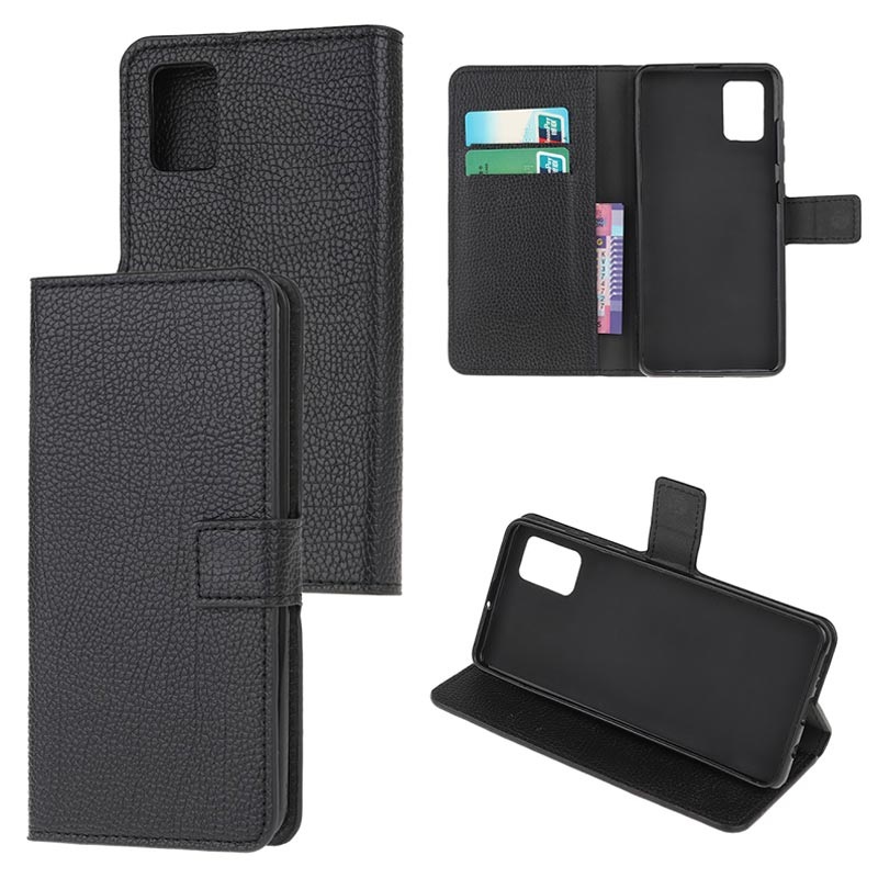 Samsung Galaxy A02s Wallet Case With Kickstand Feature - Black