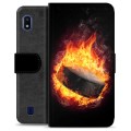 Samsung Galaxy A10 Premium Wallet Case - Ice Hockey