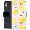 Samsung Galaxy A10 Premium Wallet Case - Lemon Pattern