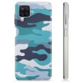 Samsung Galaxy A12 TPU Case - Blue Camouflage
