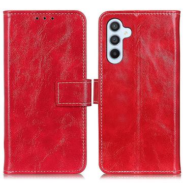 Samsung Galaxy A15 Wallet Case with Magnetic Closure - Red