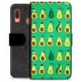 Samsung Galaxy A20e Premium Wallet Case - Avocado Pattern