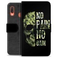 Samsung Galaxy A20e Premium Wallet Case - No Pain, No Gain