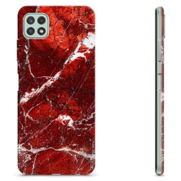 Samsung Galaxy A22 5G TPU Case - Red Marble