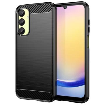 Samsung Galaxy A25 Brushed TPU Case - Carbon Fiber - Black