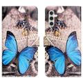 Samsung Galaxy A35 Style Series Wallet Case - Blue Butterfly