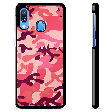 Samsung Galaxy A40 Protective Cover - Pink Camouflage