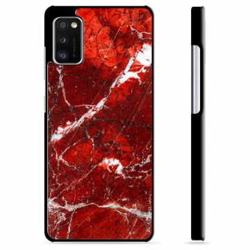 Samsung Galaxy A41 Protective Cover - Red Marble