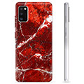 Samsung Galaxy A41 TPU Case - Red Marble