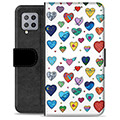 Samsung Galaxy A42 5G Premium Wallet Case - Hearts