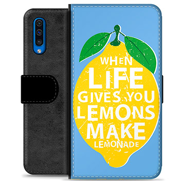 Samsung Galaxy A50 Premium Wallet Case - Lemons
