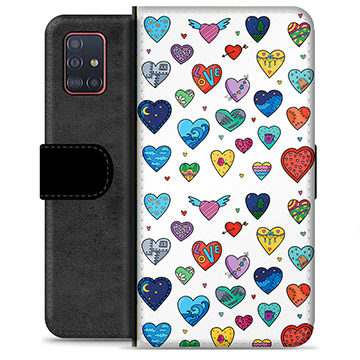 Samsung Galaxy A51 Premium Wallet Case - Hearts