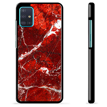 Samsung Galaxy A51 Protective Cover - Red Marble
