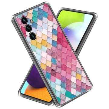 Samsung Galaxy A55 Stylish Ultra-Slim TPU Case - Rainbow Rhombus