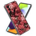 Samsung Galaxy A55 Stylish Ultra-Slim TPU Case - Red Flowers