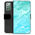 Samsung Galaxy Note20 Premium Wallet Case - Blue Marble