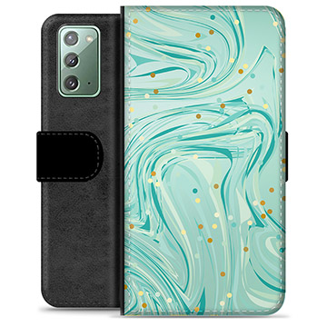 Samsung Galaxy Note20 Premium Wallet Case - Green Mint