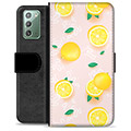 Samsung Galaxy Note20 Premium Wallet Case - Lemon Pattern