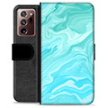 Samsung Galaxy Note20 Ultra Premium Wallet Case - Blue Marble