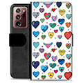 Samsung Galaxy Note20 Ultra Premium Wallet Case - Hearts