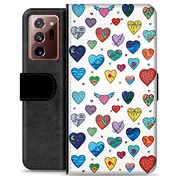 Samsung Galaxy Note20 Ultra Premium Wallet Case - Hearts