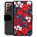 Samsung Galaxy Note20 Ultra Premium Wallet Case - Vintage Flowers