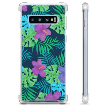 Samsung Galaxy S10+ Hybrid Case - Tropical Flower