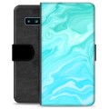 Samsung Galaxy S10 Premium Wallet Case - Blue Marble