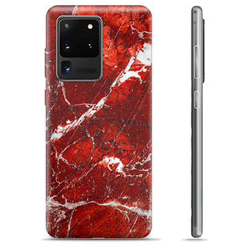 Samsung Galaxy S20 Ultra TPU Case - Red Marble