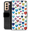 Samsung Galaxy S21+ 5G Premium Wallet Case - Hearts