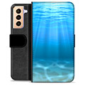 Samsung Galaxy S21+ 5G Premium Wallet Case - Sea