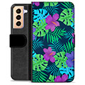 Samsung Galaxy S21+ 5G Premium Wallet Case - Tropical Flower