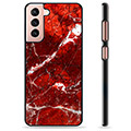 Samsung Galaxy S21 5G Protective Cover - Red Marble