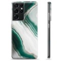 Samsung Galaxy S21 Ultra 5G TPU Case - Emerald Marble