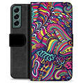 Samsung Galaxy S22+ 5G Premium Wallet Case - Abstract Flowers