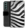 Samsung Galaxy S22+ 5G Premium Wallet Case - Zebra