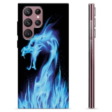 Samsung Galaxy S22 Ultra 5G TPU Case - Blue Fire Dragon