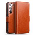 Samsung Galaxy S23 5G Qialino Classic Wallet Leather Case - Light Brown