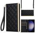 Samsung Galaxy S23 FE Luxury Quilted Wallet Case - Black