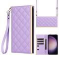 Samsung Galaxy S23 Luxury Quilted Wallet Case - Purple