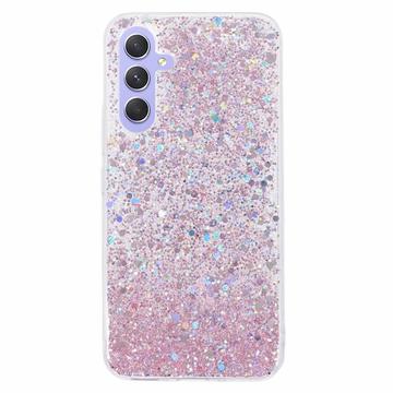 Samsung Galaxy S24 FE Glitter Flakes TPU Case - Pink