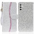 Samsung Galaxy S24 FE Stylish Glitter Wallet Case