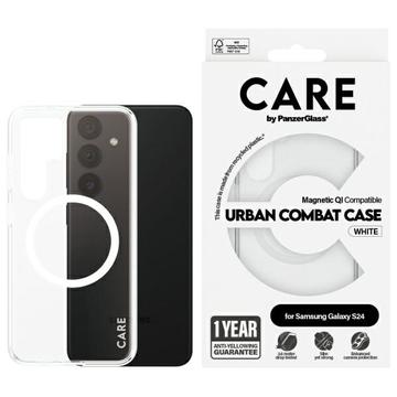 Samsung Galaxy S24 PanzerGlass Care Transparent Urban Combat Case - MagSafe Compatible - White