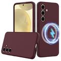 Samsung Galaxy S24+ Liquid Silicone Case - MagSafe Compatible - Wine Red