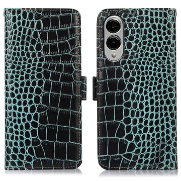 Samsung Galaxy S25 Edge Crocodile Series Wallet Leather Case with RFID