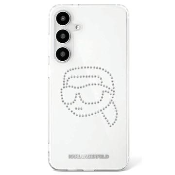 Samsung Galaxy S25 Karl Lagerfeld Rhinestones Karl Head Logo Case - Transparent