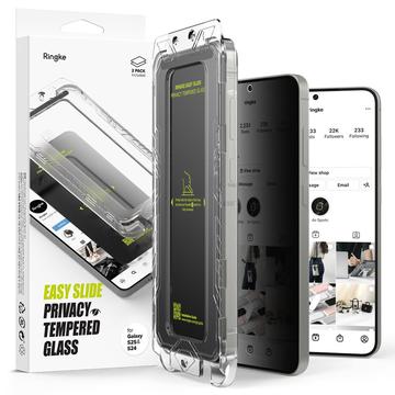 Samsung Galaxy S25 Ringke Easy Slide Privacy Tempered Glass Screen Protector - 2 Pcs.