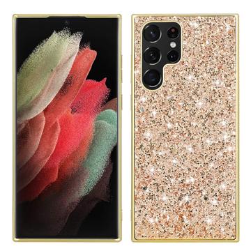 Samsung Galaxy S25 Ultra Glitter Series Hybrid Case - Gold