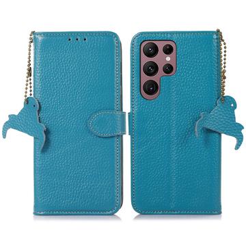 Samsung Galaxy S25 Ultra Wallet Leather Case with RFID - Blue