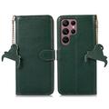 Samsung Galaxy S25 Ultra Wallet Leather Case with RFID - Green